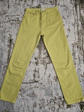 Zara Women's Yellow Lime Jeans Size 4 Cotton